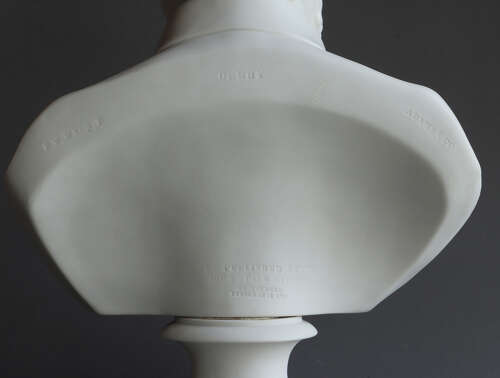 An impressive Adams Parian bust of Lord Derby