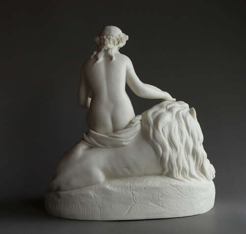 A fine and uncommon Parian figure group of 'The Golden Age'