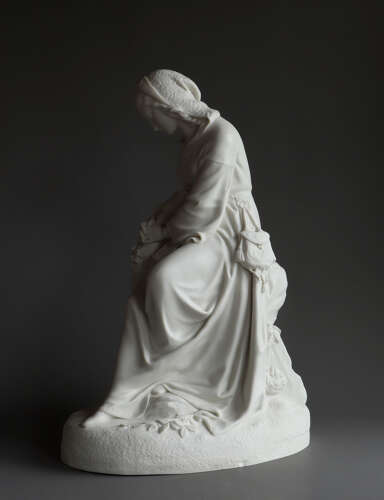 A fine Copeland Parian group of Emily and the White Doe