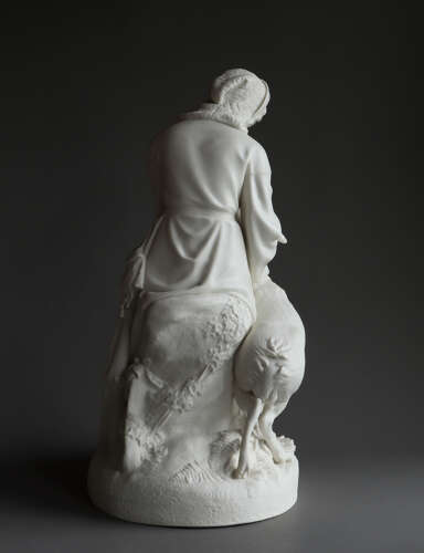 A fine Copeland Parian group of Emily and the White Doe
