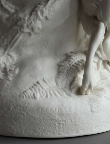 A fine Copeland Parian group of Emily and the White Doe