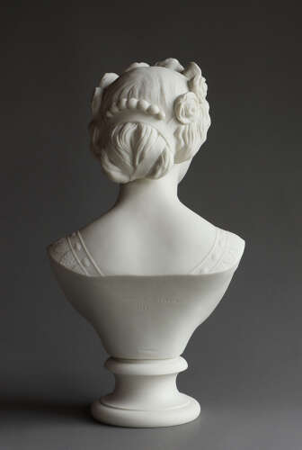 A Copeland Parian bust of Princess Alice by Mary Thornycroft