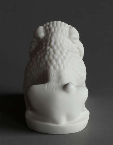 A Copeland Parian Assyrian Lion Paperweight