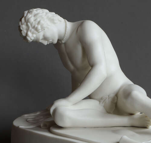 A good Parian figure of the Dying Gaul or Gladiator
