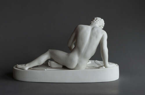 A good Parian figure of the Dying Gaul or Gladiator