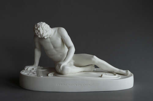 A good Parian figure of the Dying Gaul or Gladiator