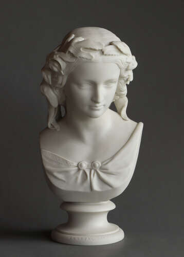 A Copeland Parian bust of Miranda