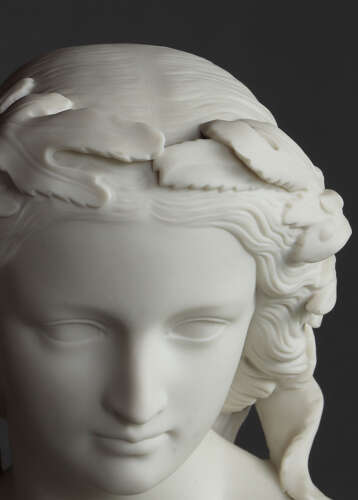 A Copeland Parian bust of Miranda