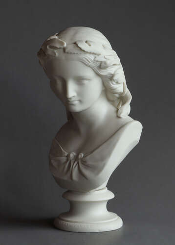 A Copeland Parian bust of Miranda
