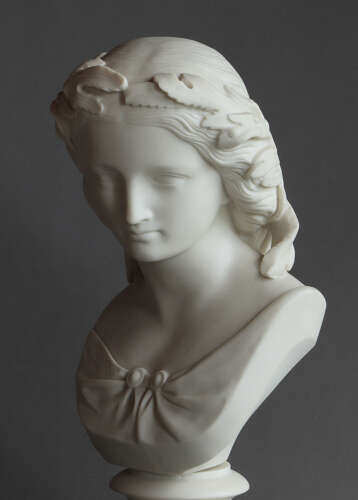 A Copeland Parian bust of Miranda