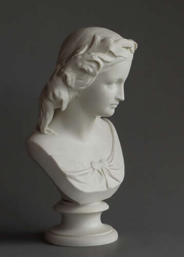 A Copeland Parian bust of Miranda
