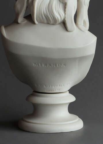 A Copeland Parian bust of Miranda