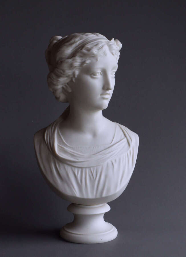 A Copeland Parian bust of 'Music'