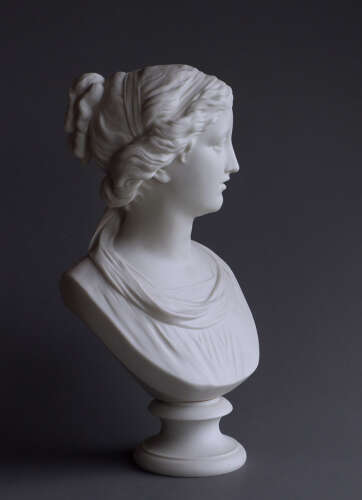 A Copeland Parian bust of 'Music'