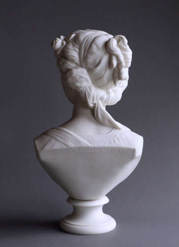 A Copeland Parian bust of 'Music'