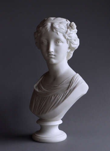 A Copeland Parian bust of 'Music'