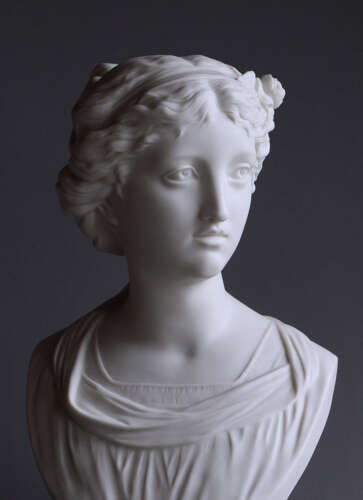 A Copeland Parian bust of 'Music'
