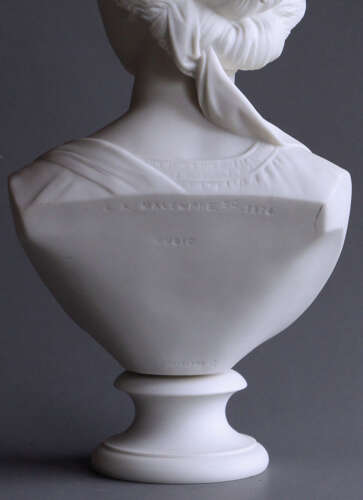 A Copeland Parian bust of 'Music'